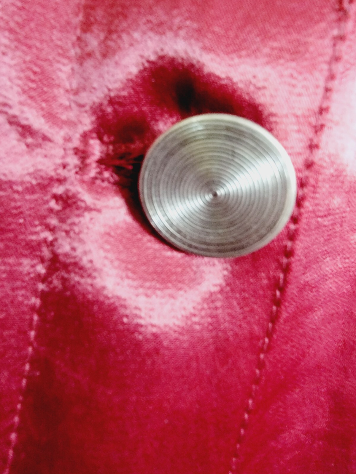 Chico's 3 Maroon Collared Button Up Jacket Silky … - image 4