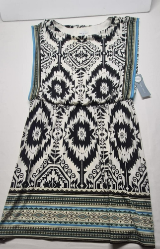 Neu mit Etikett London Times ärmelloses Damenkleid schwarz/weiß geometrisch gemustert Gr. 16 - Bild 2 von 13
