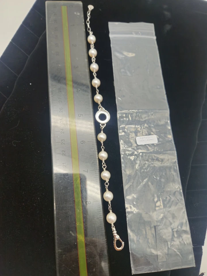 NUEVO CON ETIQUETAS Pulsera de Perlas Kameleon KBRVD17 Esterlina Sostiene 1 Jewelpop Talla Grande Foto 4 de 4