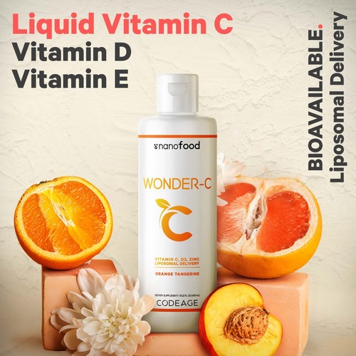 Codeage Liquid Vitamin C Supplement, Wonder-C Nanofood Liposomes Drops - Picture 2 of 11