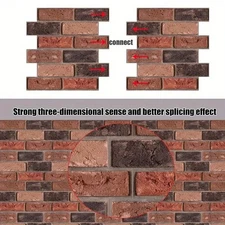 1-100pc 3D Tile Brick Wall Sticker Self-adhesive Waterproof Foam Panel Wallpaper