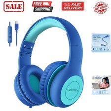 Kids Headphones Wired with Microphone, 85/94dB Volume Limit Headphones for Ki...