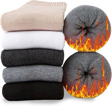 Wool Socks for Women, 5 Pairs Warm Winter Thermal Thick Hiking Boot Socks