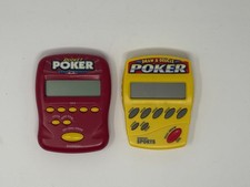 Radica - Pocket Poker - Draw and Deuces Electronic Handheld Game 1997 Tested
