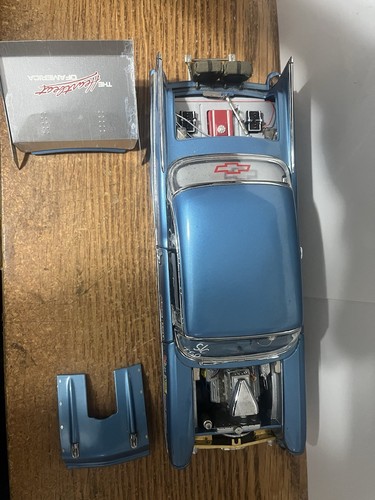 1/24 Scale Danbury Mint “Breathless” 1957 Chevrolet Pro Street Super Comp Blue - Picture 6 of 16