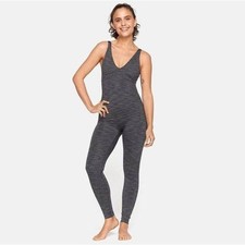 Outdoor Voices Freeform Unitard Bodysuit Heathered Charcoal  Gray  SZ M