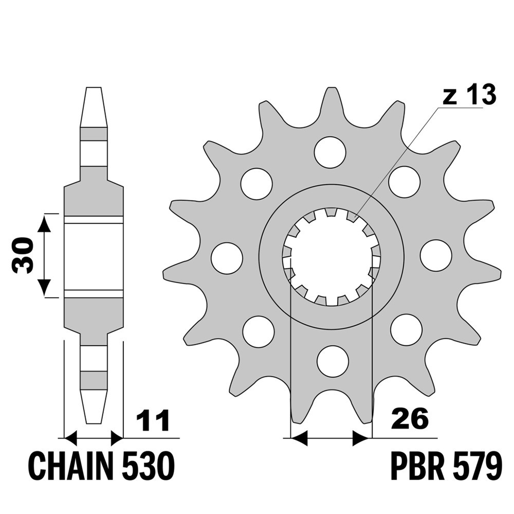 Pignon PBR 16 Dents pas 530 pour Yamaha FZ1 Fazer 1000 USA évite l'usure de chaîne