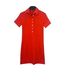 orange vintage knit dress