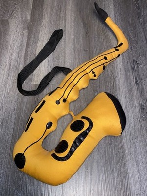 Sof Soundz By Janice Marie Vintage Saxophone Plush with strap 24K Mighty Stars