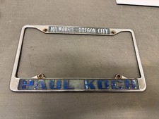 Paul Koch Vw Oregon City Or Vintage Metal Dealer License Plate Frame Milwaukee Paul Koch Vw Oregon City Or Vintage Metal Dealer License Plate Frame Milwaukee
