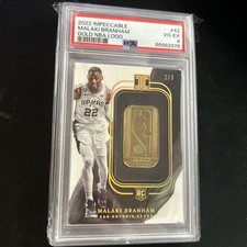 2022 Panini Impeccable - Gold Nba Logo Malaki Branham #42 /3 (RC) GOLD NBA BAR