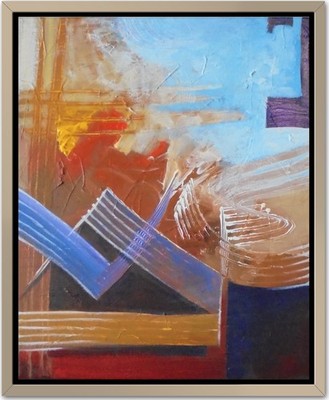 Modern intuitive abstract original acrylic on 16x20 canvas uframed.