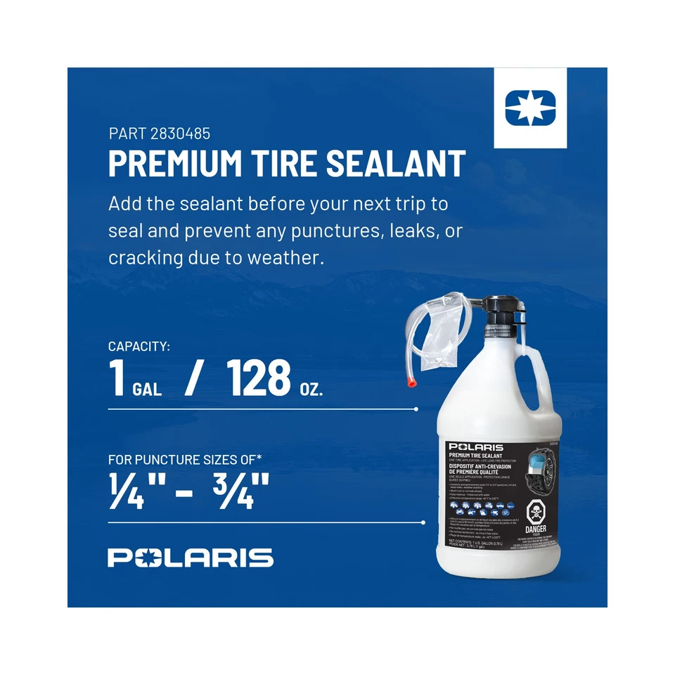 Polaris 1 Gallon Premier Tire Puncture Repair Sealant, Seals Leaks Instantly, - Image 2 of 4