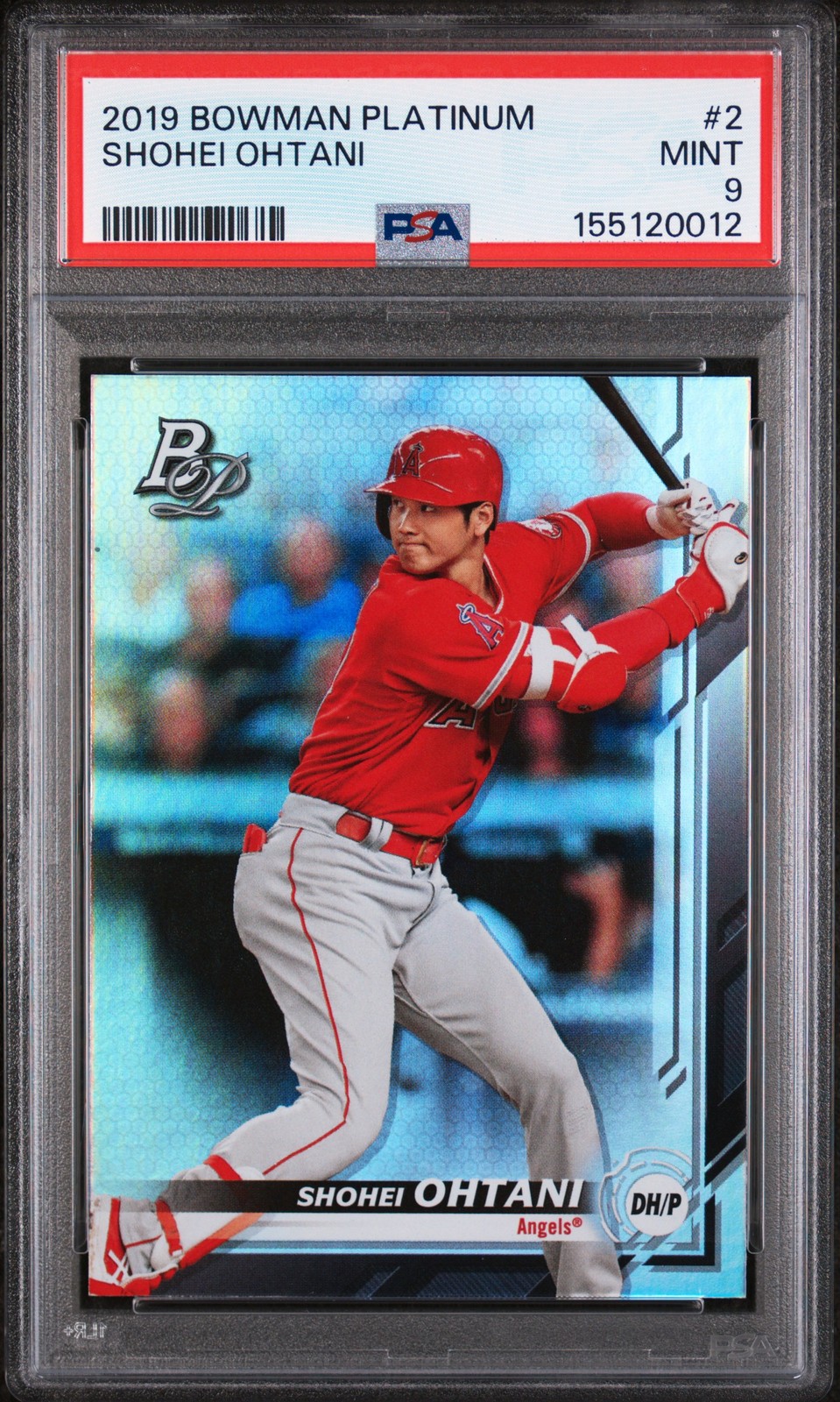 2019 BOWMAN PLATINUM #2 SHOHEI OHTANI PSA 9