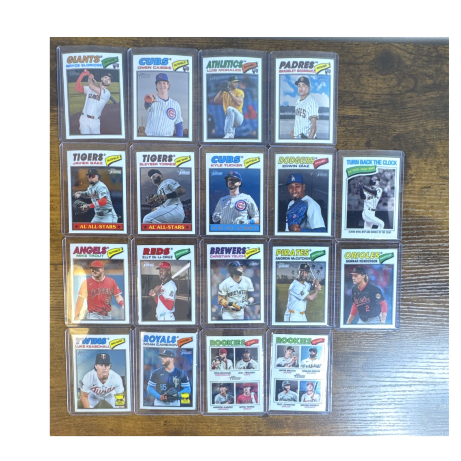Topps Heritage CHROME  18 Card Lot 2026 Rookies All-Stars Turn Back the Clock SP