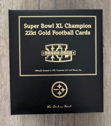 Super Bowl XL Champion 22kt Gold Football Cards Complete Set 🏈