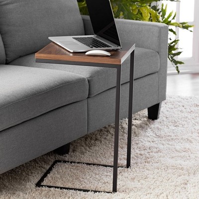 C-Shape Metal End Table Small Side Table for Sofa and Bed TV Tray Table Bedroom