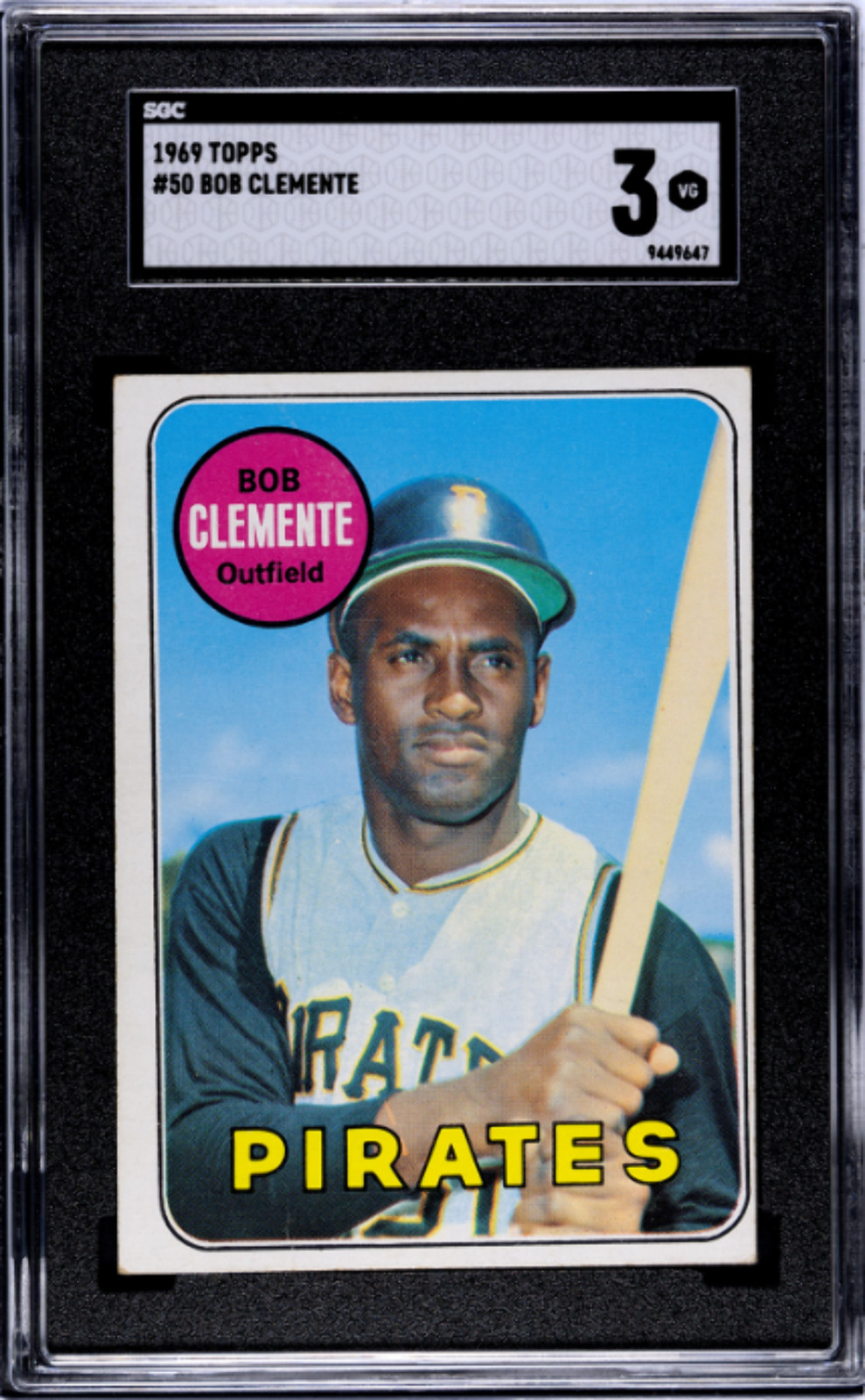 1969 Topps #50 Bob Clemente Pittsburgh Pirates SGC 3 VG