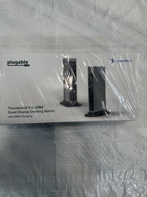 Plugable TBT4-UDZ 16-in-1 Thunderbolt 4 Dock with 98W Charging, 4K Quad Docking