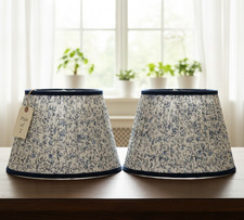 Set of 2 - 12 inch / 30cm straight empire premium softback lampshade in cotton