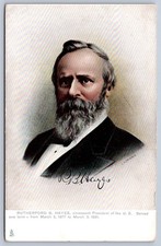 K57/ Patriotic Postcard c1910 Rutherford B Hayes 19th President of U.S. 351
