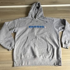 Vintage Reebok Orlando Magic Heavy Hoodie Sweatshirt Men’s L Tall Gray Pullover