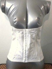 VINTAGE FLEXEES # 6868 WAIST CINCHER NIPPER LONGLINE CORSET BONED 2X WHITE NYLON
