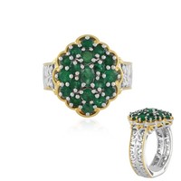 Cavill Ring Smaragd 1,42Ct Sterlingsilber Damen GrüN Echtschmuck- Echtschmuck