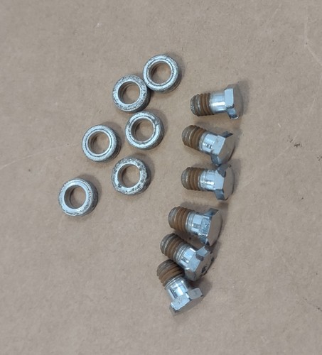 Vintage Chrome Road Bike Chainring Bolts 6 mm Size 1970s 6x - Picture 2 of 3
