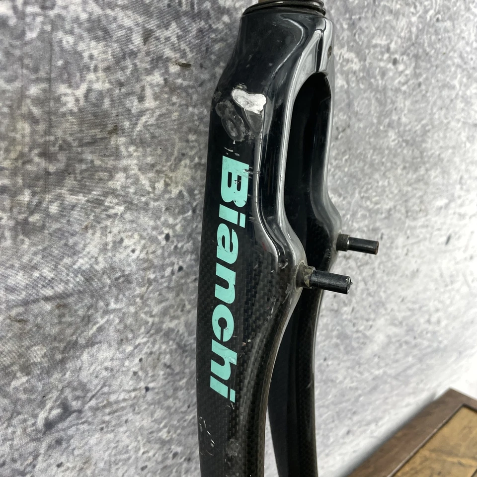 Vintage Bianchi Carbon Fork 700C 1 1/8 Threaded Steerer PARTS REPAIr WEAR - Image 2 of 4