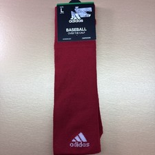 Adidas Baseball Over The Calf Aeroready Compression Socks Size Large 9-13 Red