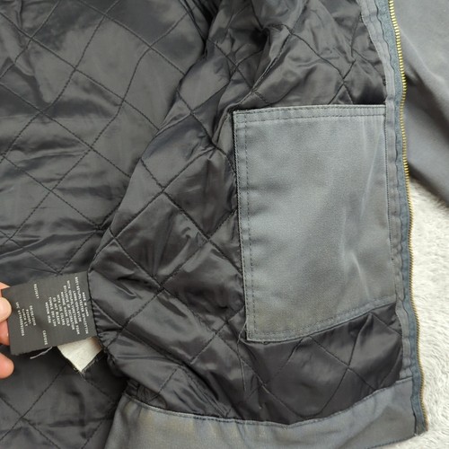 Dickies Jacket Men LT Tall Gray Eisenhower Quilt Line Mechanic Ricky Zip Up Work - Picture 20 of 24