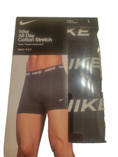 Nike Men's All Day Cotton Stretch Boxer TRUNK 3-Pack Size L