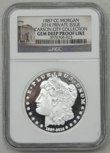 2014 Private Issue 1887 CC Morgan NGC Gem Deep Proof Like Carson City Collection