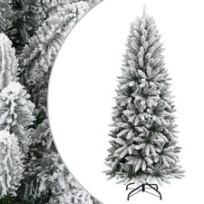 Image of Artificial Christmas Tree with Flocked Snow Christmas Decoration PVC&PE vidaXL