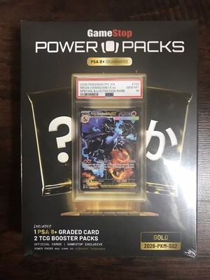 GameStop Power Pack 2026 Series 2 Gold Pack SEALED PSA Card And Packs In Hand