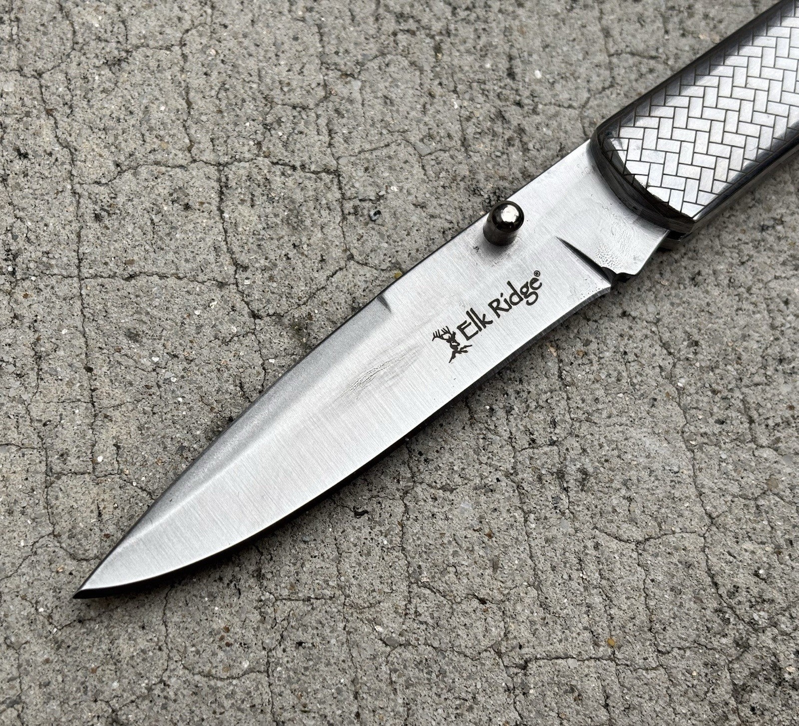 Classic Manual Pocket Knife Chrome Pink 4” Closed Sharp Elk Ridge OG Vintage