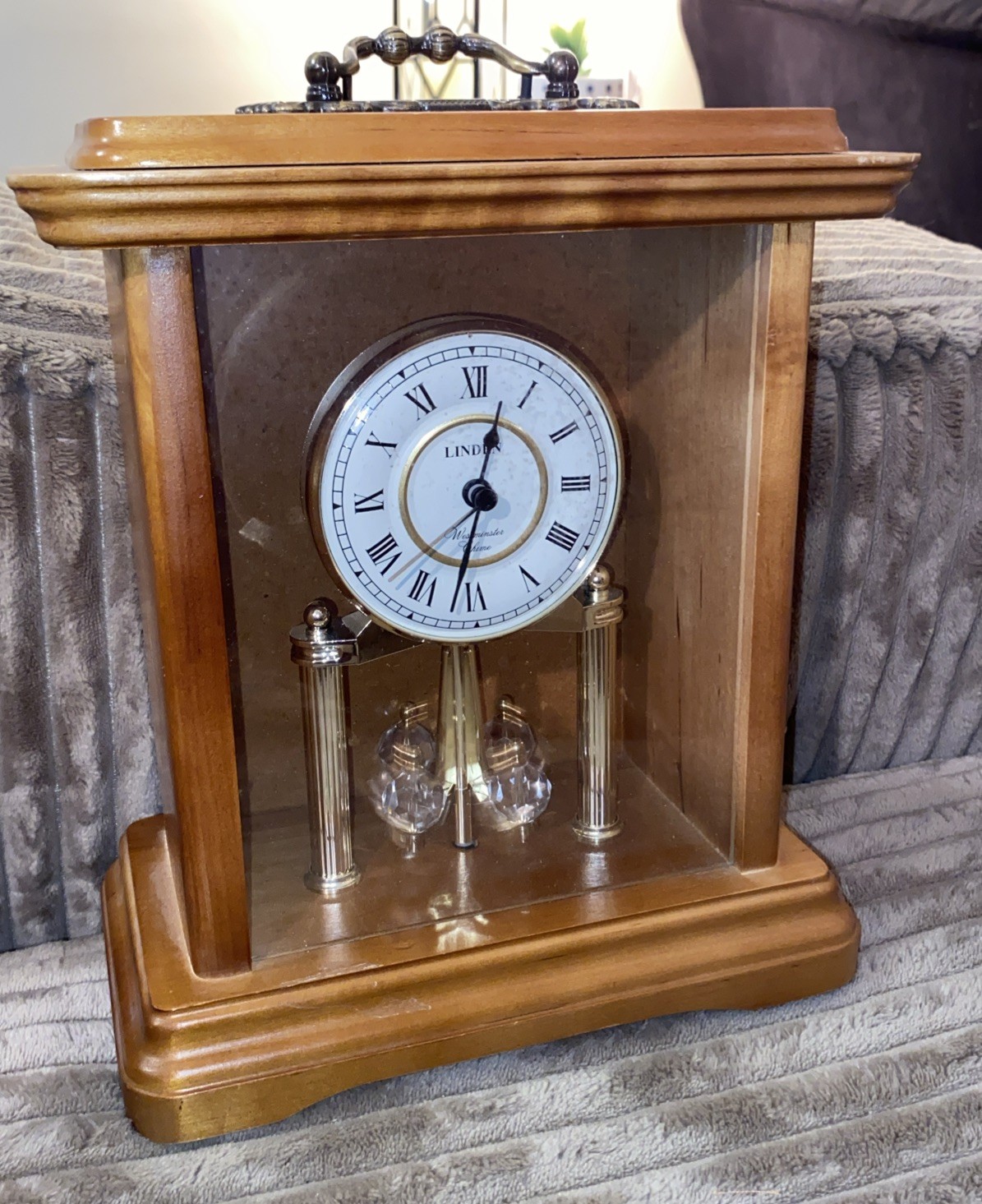 Vintage Linden Westminster Chime Mantle Clock WORKING (chime