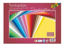 folia 612225/25 99 - Tonkarton Mix, ca. 25 x 35 cm, 220 g/m , 25 Bogen sortiert
