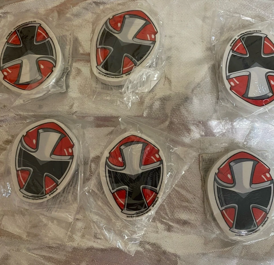 Suprimentos para festas Power Rangers favoritos para 6 e baldes, pulseiras, borrachas pulseiras - Imagem 4 de 4