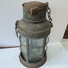 1944 VINTAGE NAUTICAL CANDLE LANTERN BIRMINGHAM NEEDS RESTORATION