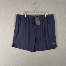 Fabletics The One Shorts Mens 2XL XXL Blue Elastic Drawstrings Gym Stretch NEW