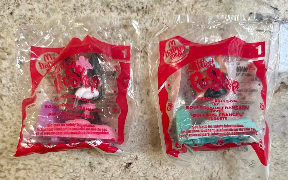 McDonald's 2005 Littlest Pet Shop Lot of Ten (1-6, with both colors 1-4) - NEW - Image 2 of 4