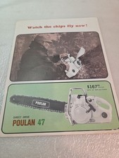 1964 Poulan Chainsaw 47 Advertisement ORIGINA...
