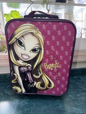 Vintage Bratz Cosmetic Rolling Wheeled Suitcase Y2k Travel Case Carry On Luggage