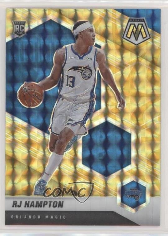 2020-21 Panini Mosaic Rookie Reactive Yellow Prizm RJ Hampton #233 0a5t