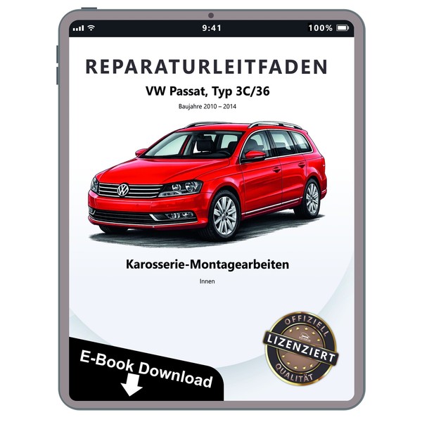 VW Passat 7 (10-14) Karosserie Montagearbeiten Innen Werkstatthandbuch PDF Datei-image