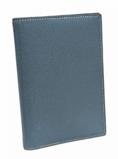 HERMES Agenda PM Day Planner Cover custodia per notebook in pelle blu Jean