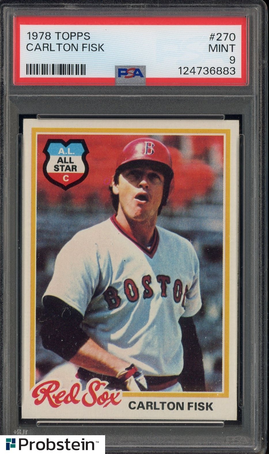 1978 Topps #270 Carlton Fisk Boston Red Sox HOF PSA 9 MINT