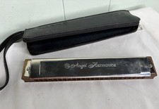 Angel Harmonica 24 Hole Musical Instrument Leather Case